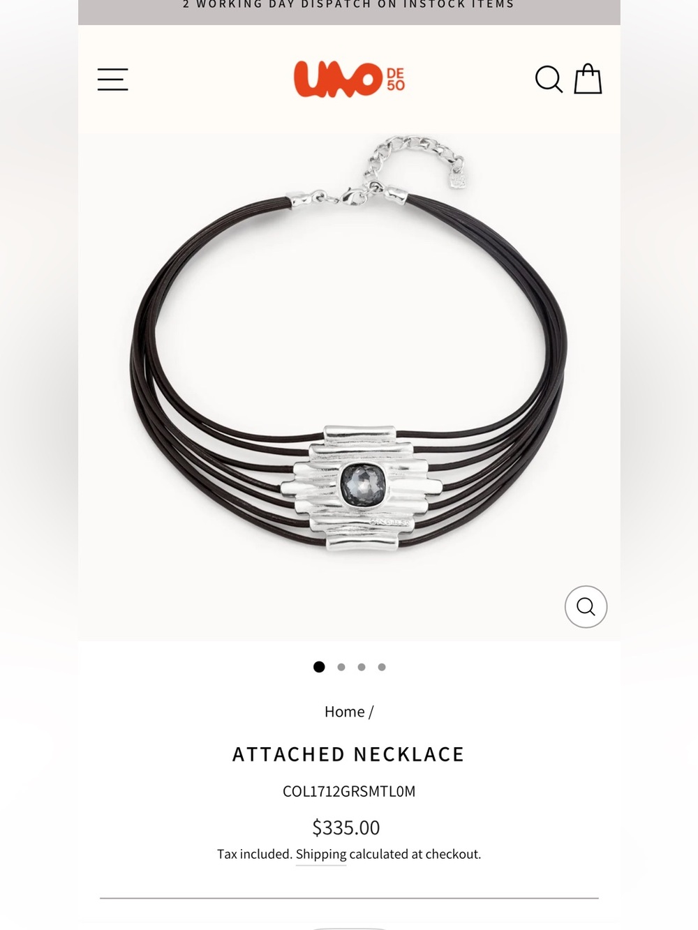 Attached Necklace by UNO de 50 - Picture 2 of 12